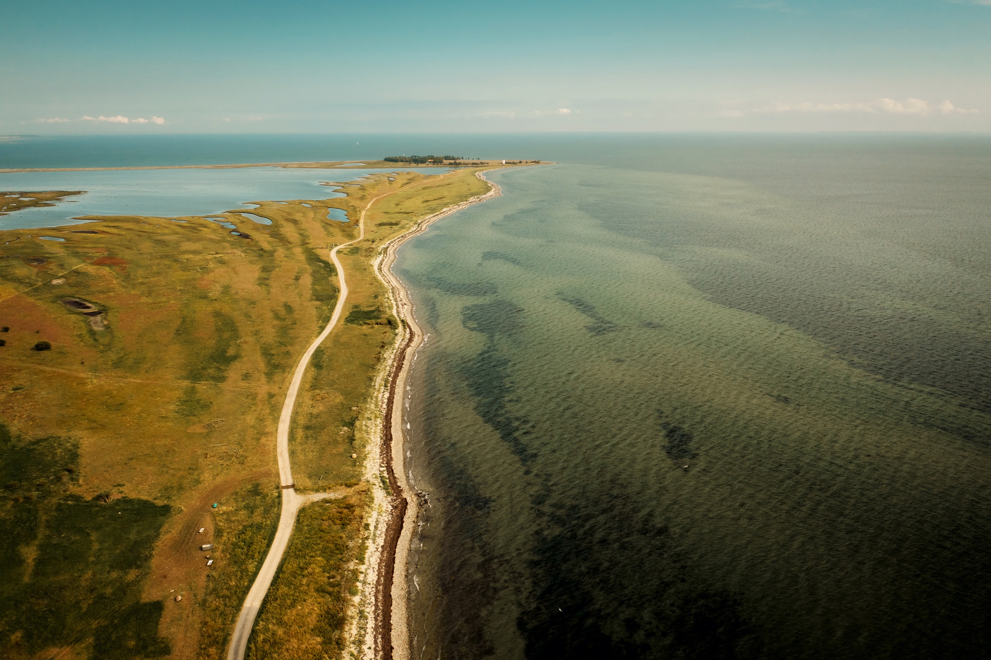 An aerial shot of the Danish island of Agerso