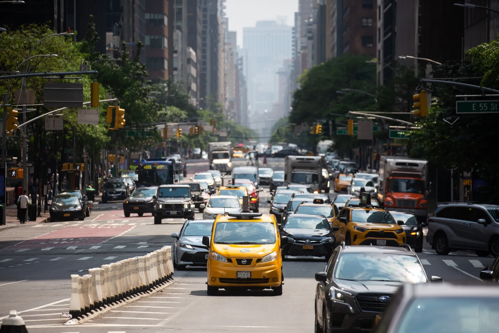 Traffic in the Midtown neighborhood of New York, on June 17.
