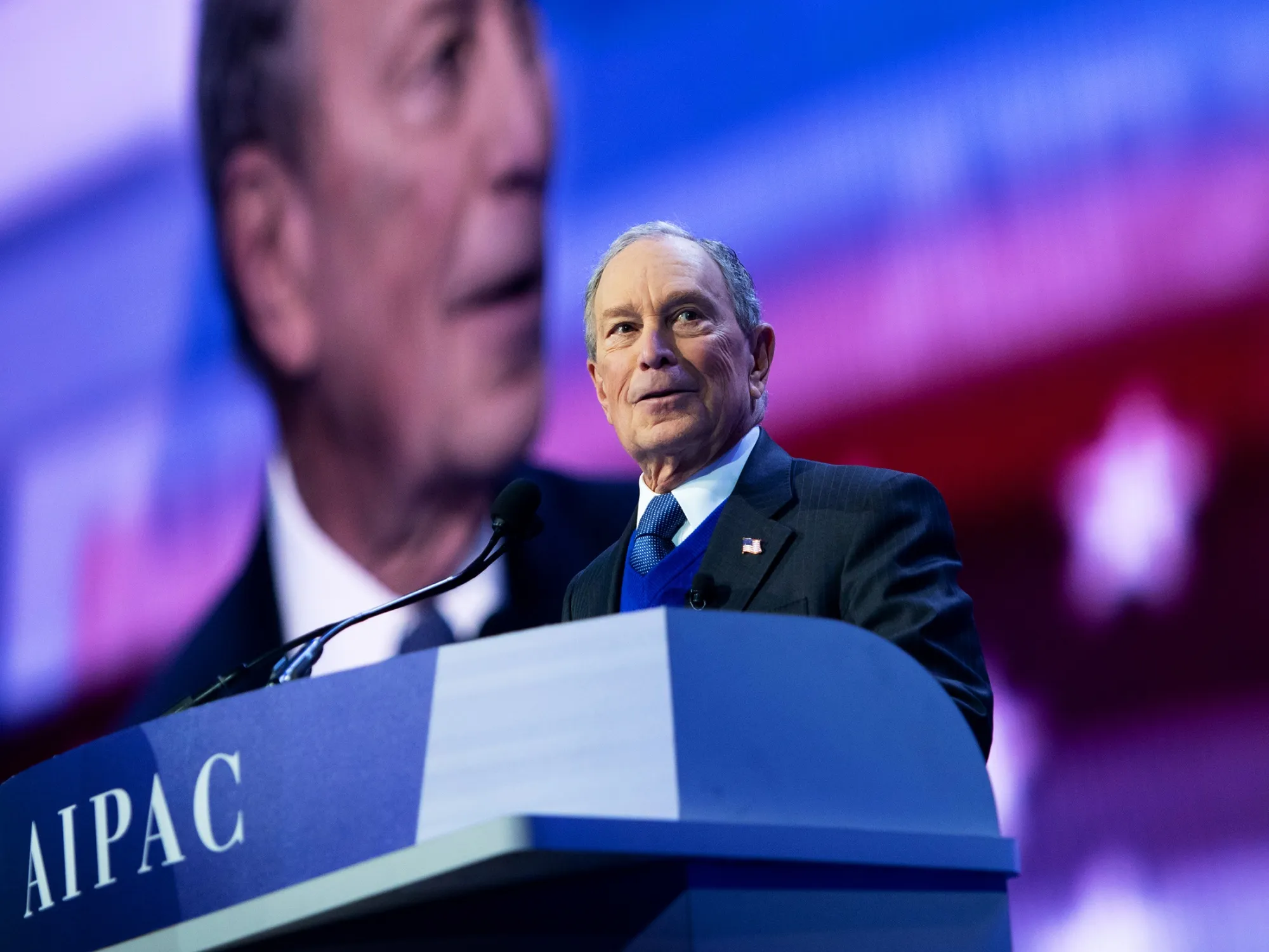 Michael Bloomberg speaks during the 2020 AIPAC conference in Washington, D.C., on March 2.