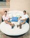 Meir hurwitz, left, and abe zeines, right, at their mansion in puerto rico