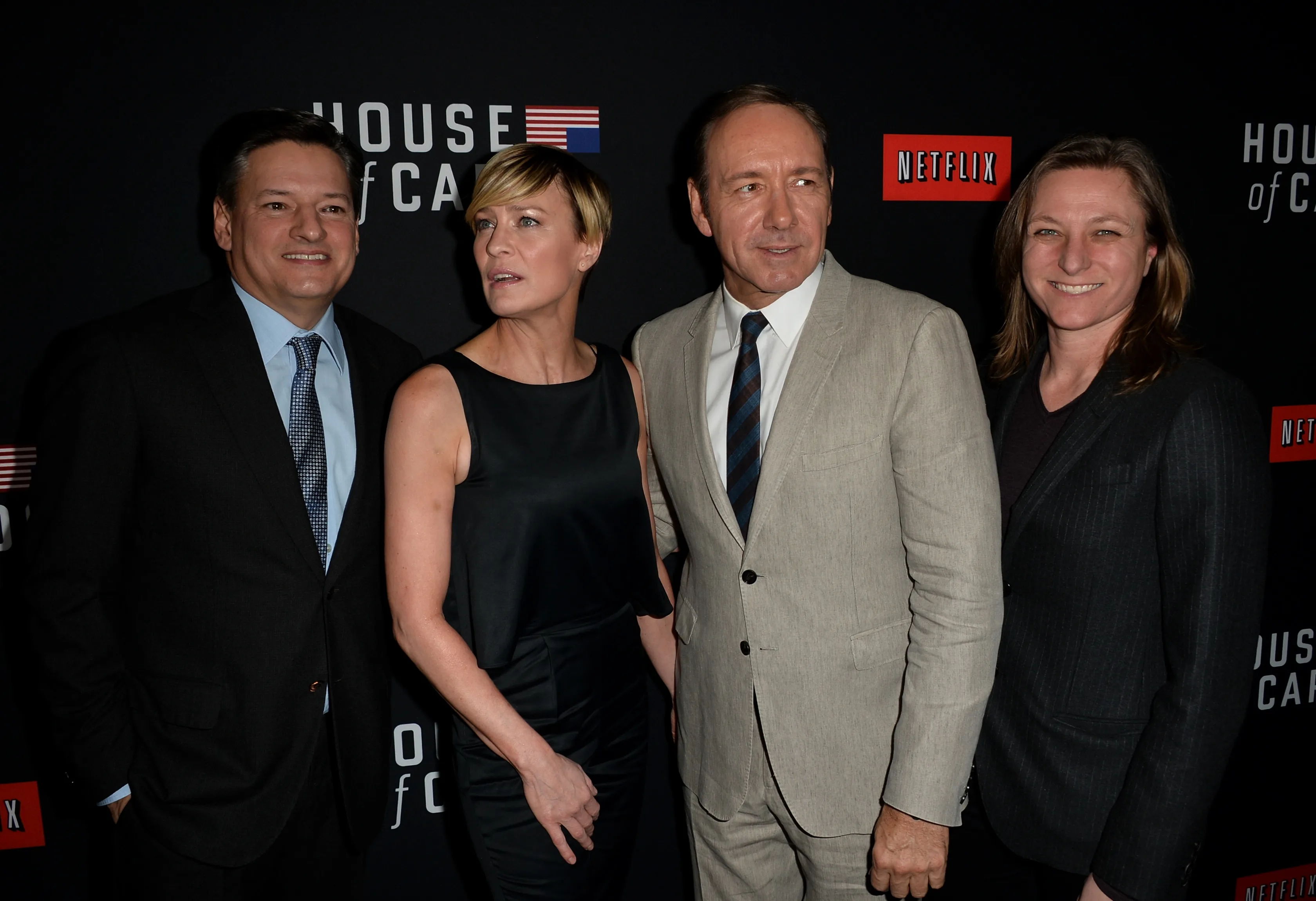 arrives at the special screening of Netflix's "House of Cards" Season 2 at the Directors Guild Of America on February 13, 2014 in Los Angeles, California.
