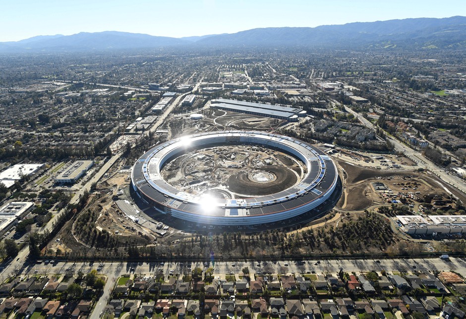 The Apple Campus 2 while under construction in Cupertino, California.