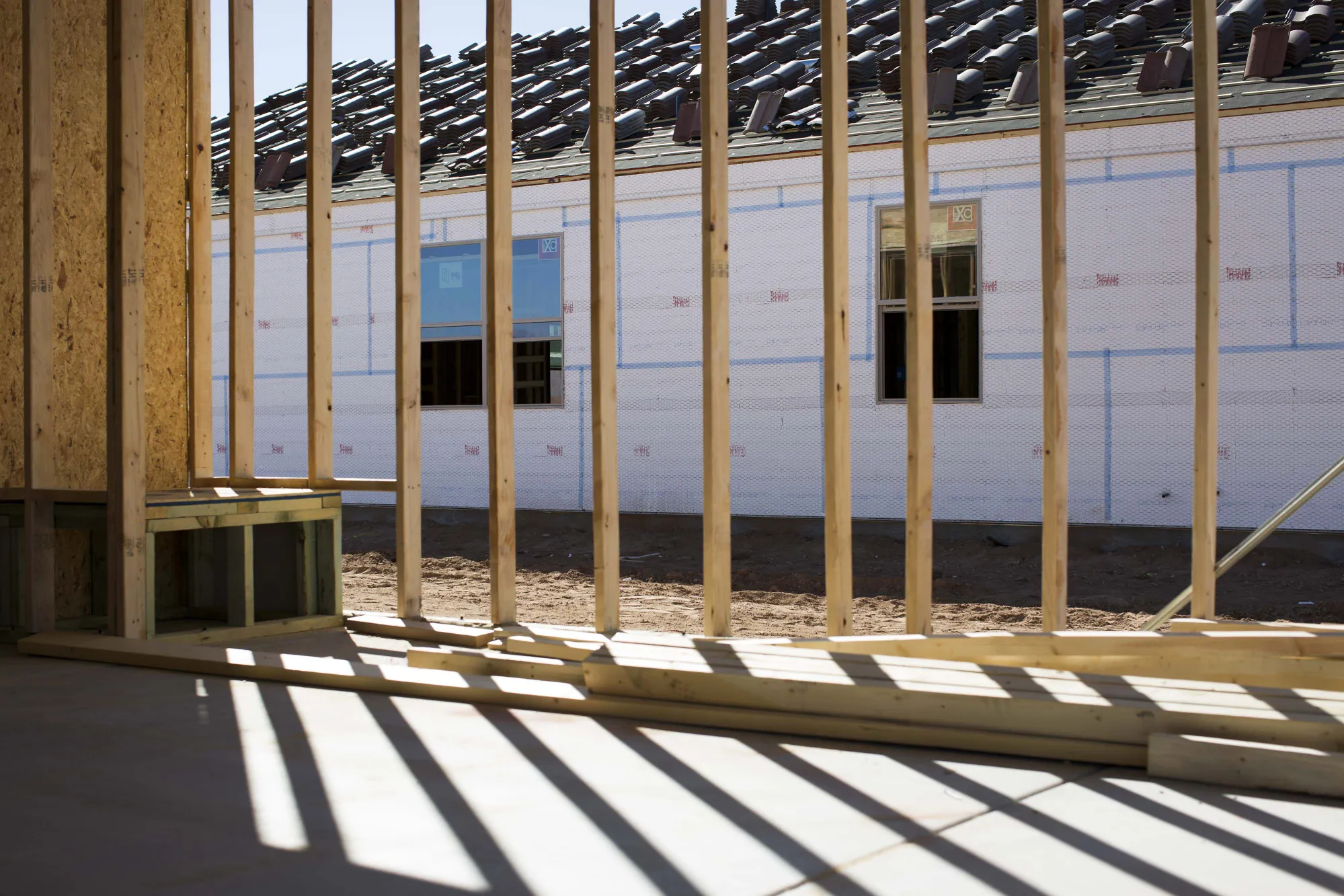 Construction At The DR Horton Inc. Magma Ranch Development As Housing Starts Figures Are Released