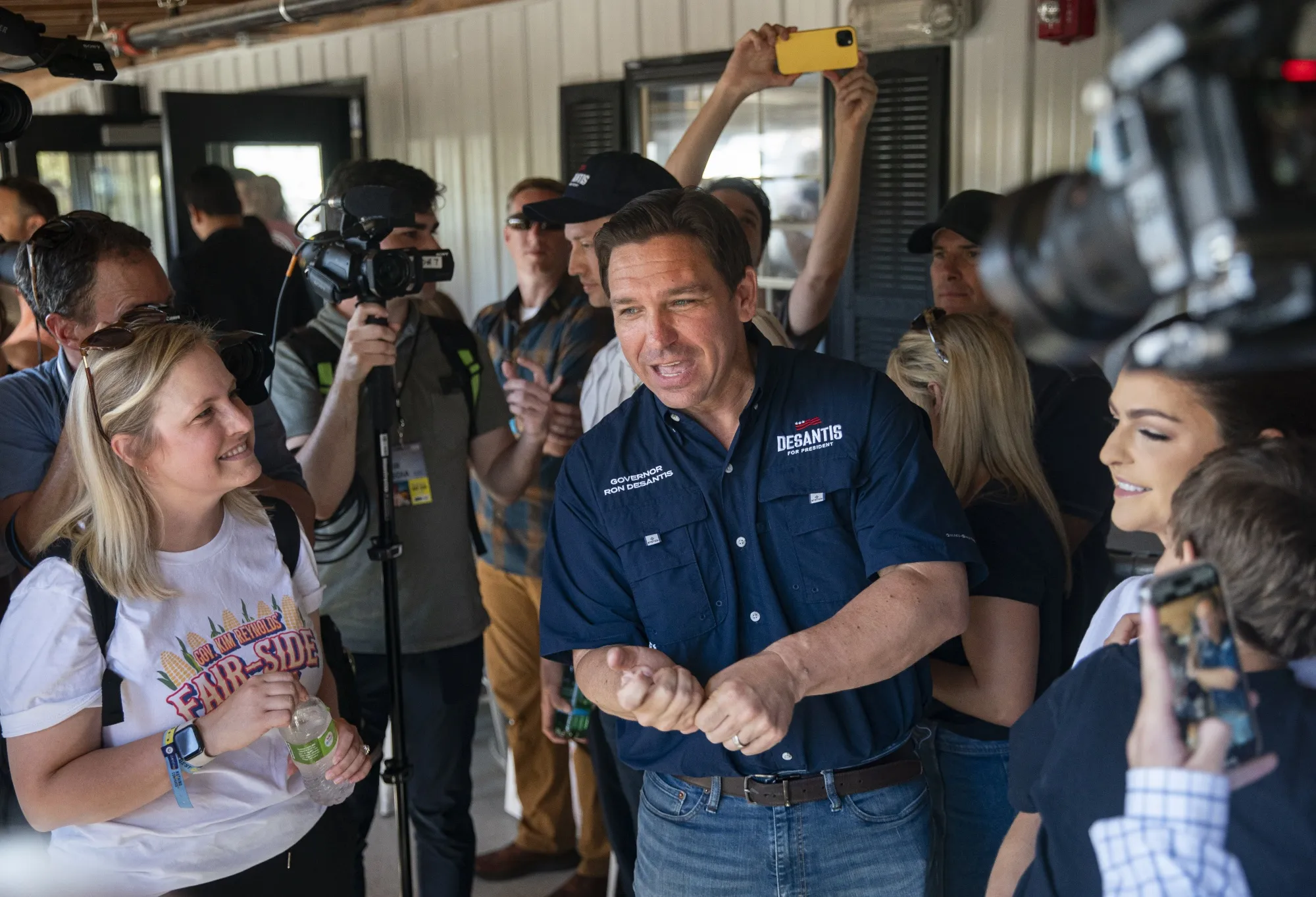 Ron DeSantis campaigned at the Iowa State Fair over the weekend.