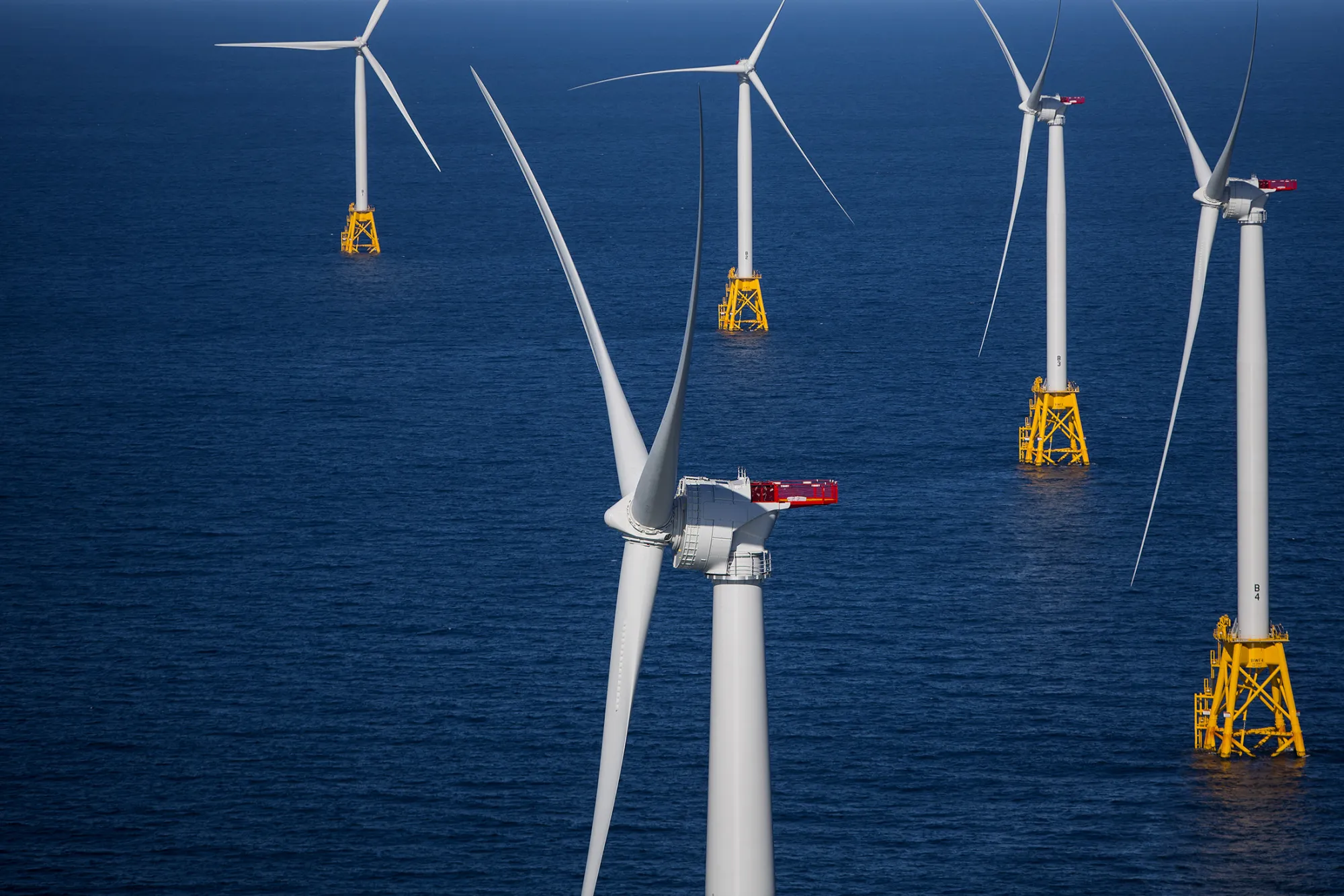 The GE-Alstom Block Island Wind Farm off of Block Island, Rhode Island, on Sept. 14, 2016.
