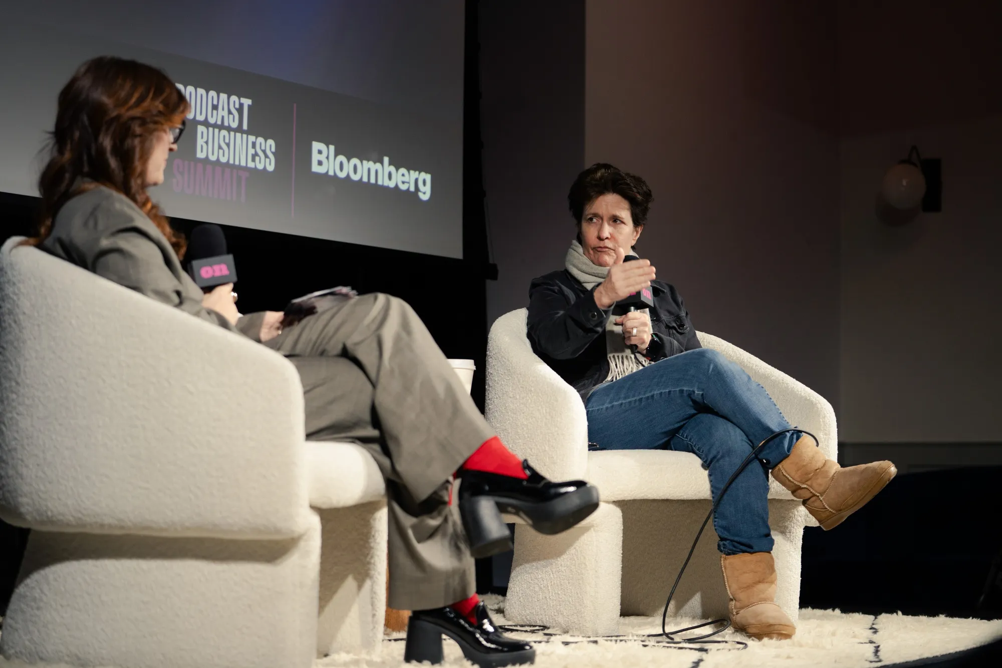 Kara Swisher speaks at the On Air Podcast Business Summit in partnership with Bloomberg.&nbsp;