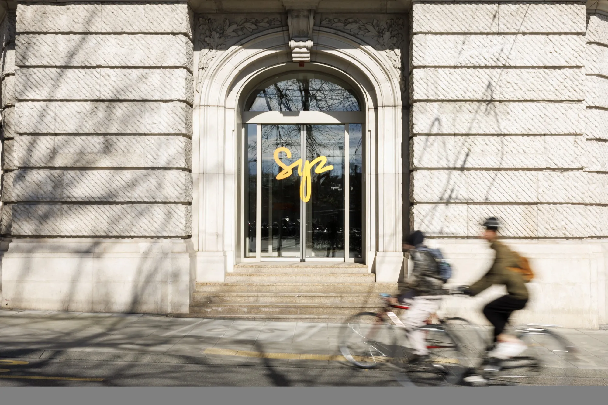 The logo of Banque Syz SA in Geneva.