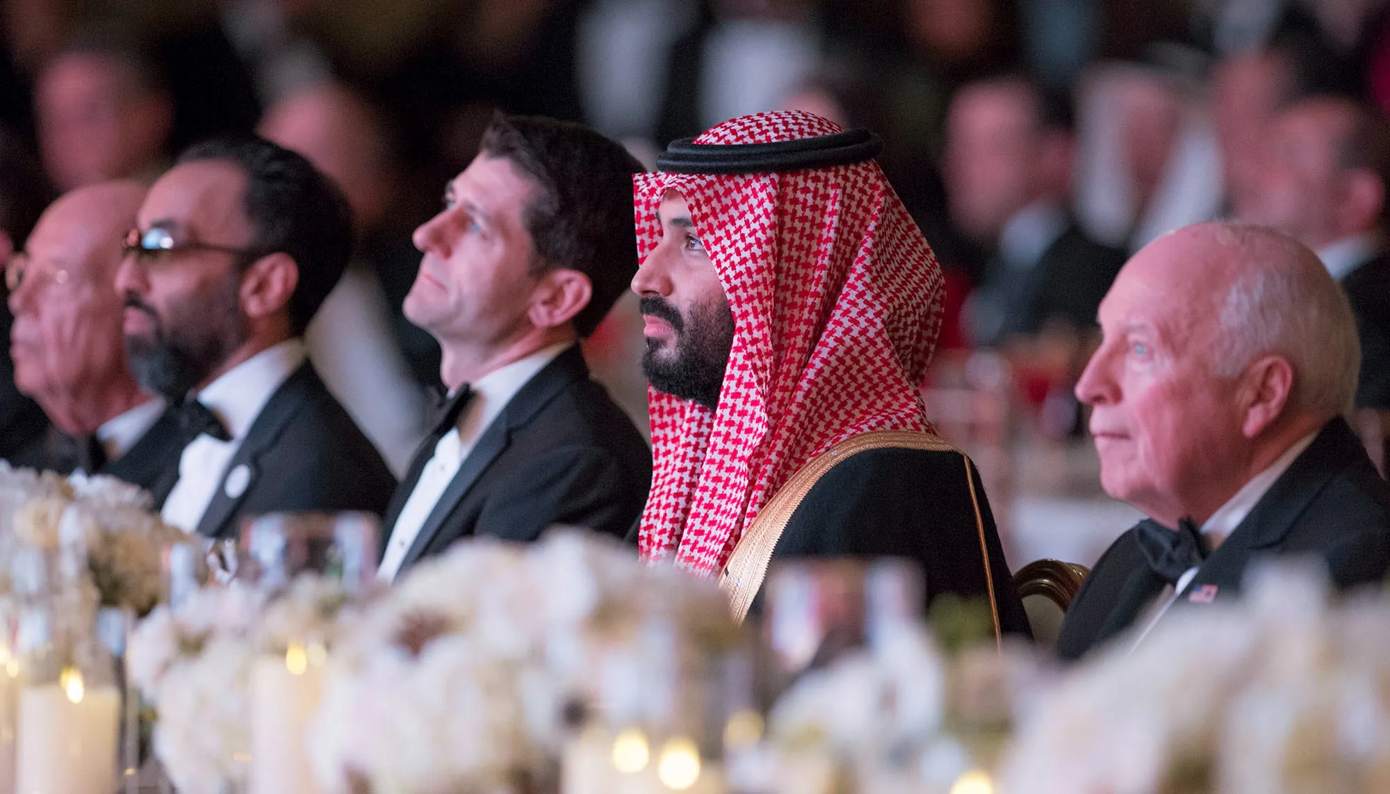 Mohammed bin Salman attends the Saudi Arabia - United States Partnership Meeting in Washington on March 23.