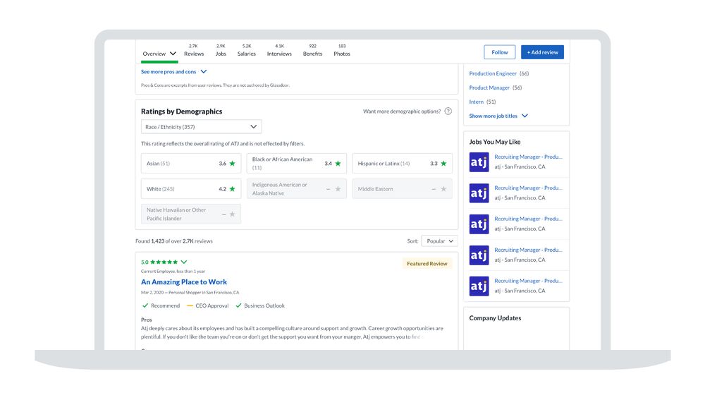relates to Glassdoor Now Breaks Out Employee Reviews by Gender and Race