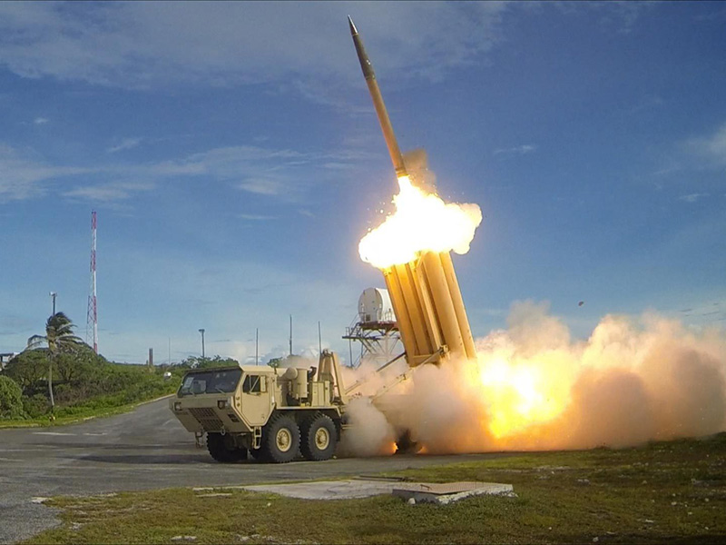 A THAAD test launch.