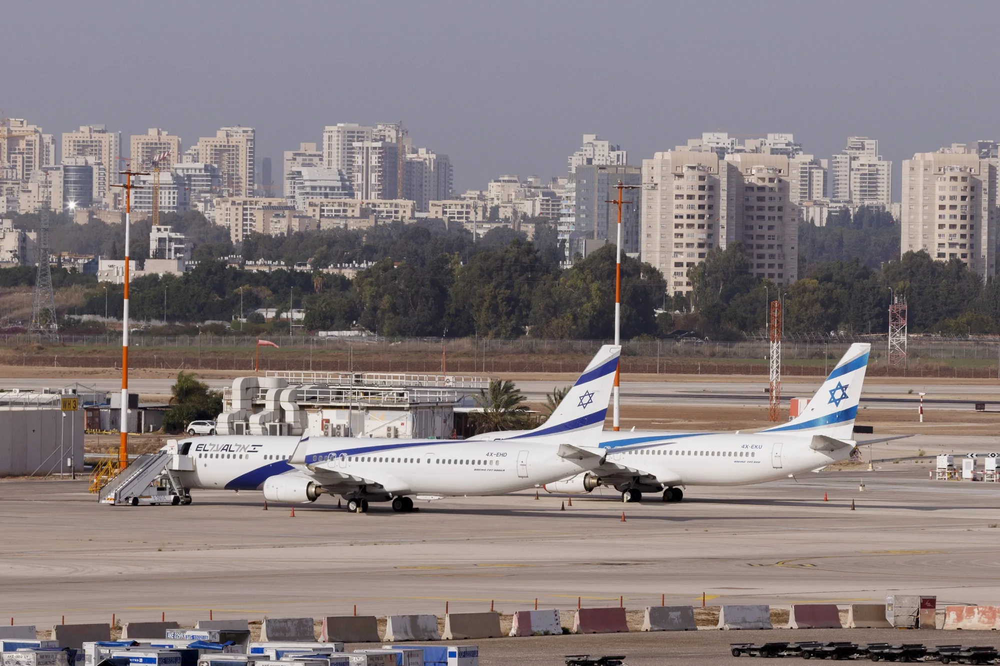 El Al Israel Airlines passenger aircraft in Tel Aviv.&nbsp;