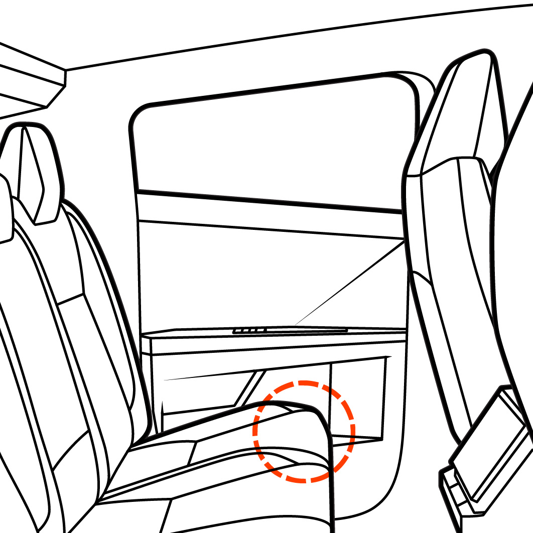 Interior view of the back door