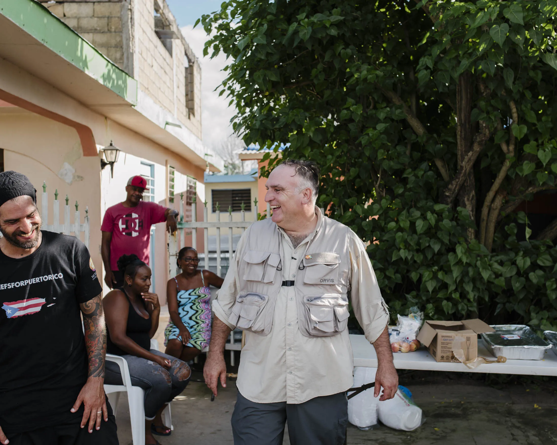 Andrés visits a meal distribution center in Loíza, Puerto Rico, on Nov. 23.