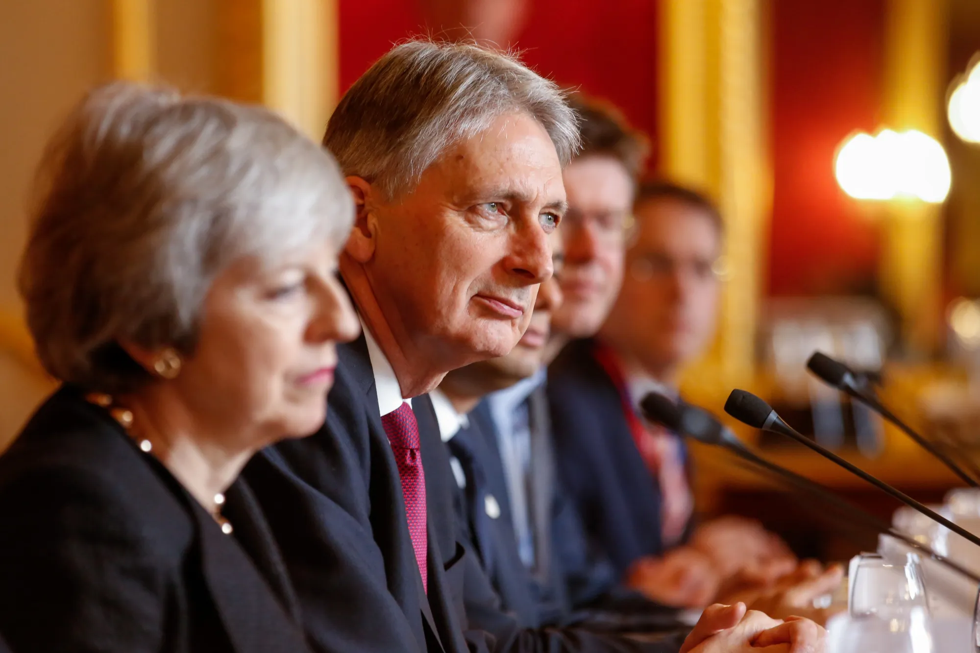 Philip Hammond with Theresa May.