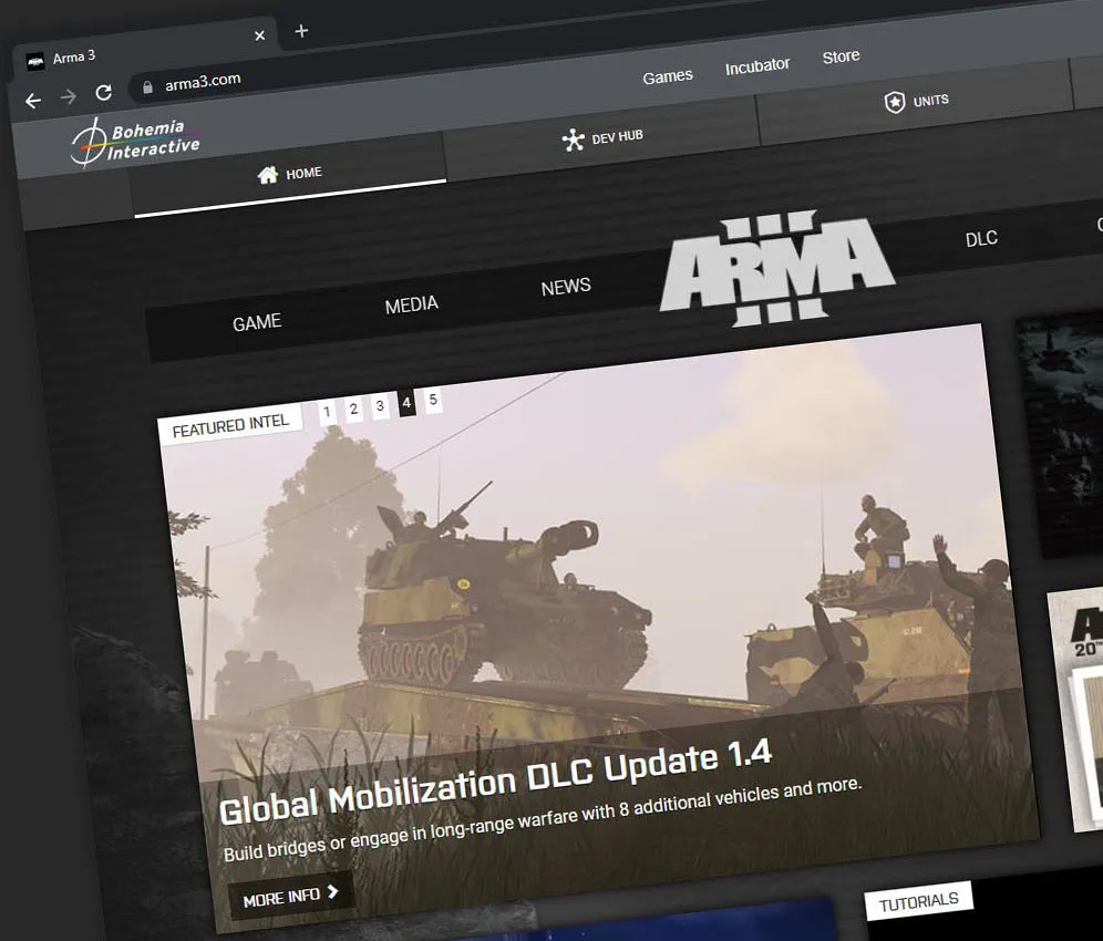 Arma 3 website