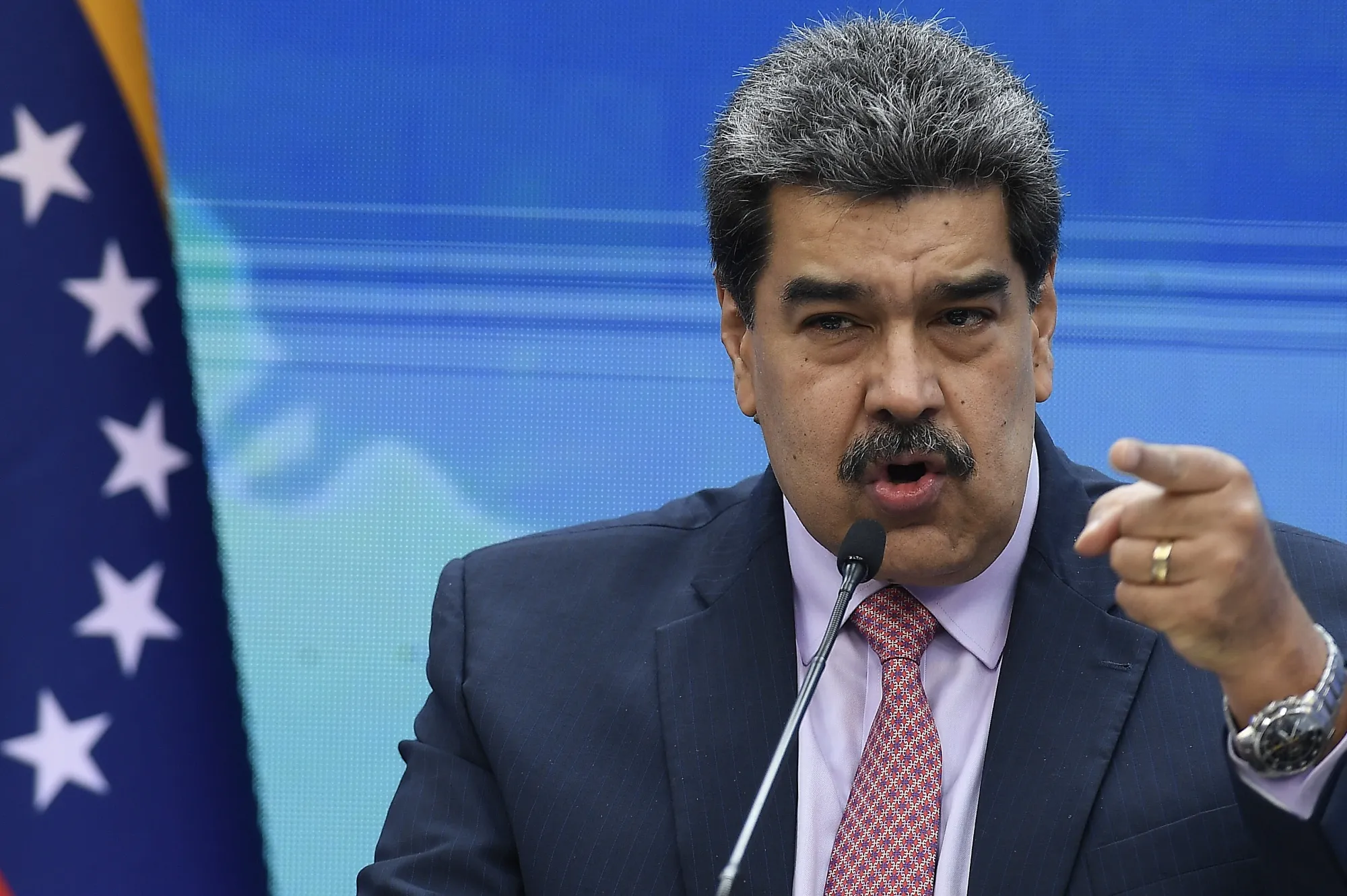 Nicolas Maduro, Venezuela’s president, speaks during a press conference in Caracas, Venezuela.
