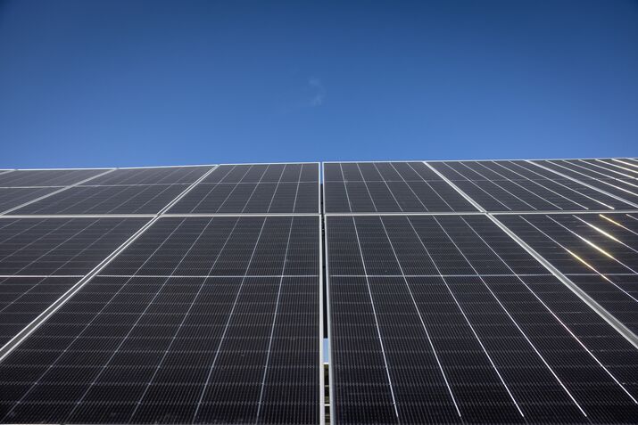 Solar Panels Installation at a Zelestra Corp. SA Solar Park in Spain