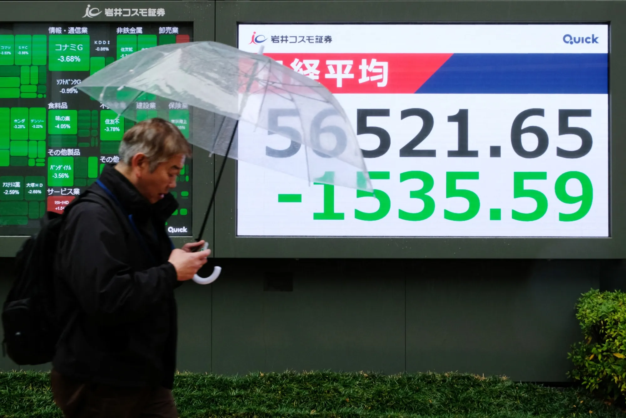 〔続報〕日経平均、一時2300円高　4営業日ぶりの急反発　中東不安は残存