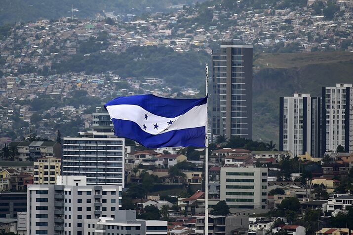 HONDURAS-ELECTION-FLAG