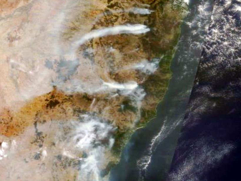Bushfires in south eastern Australia in Dec. 2019.