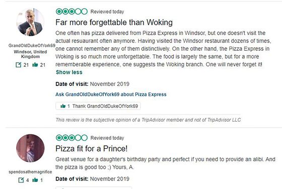 TripAdvisor Hit by Fake Posts After Prince Andrew ‘Train Wreck’