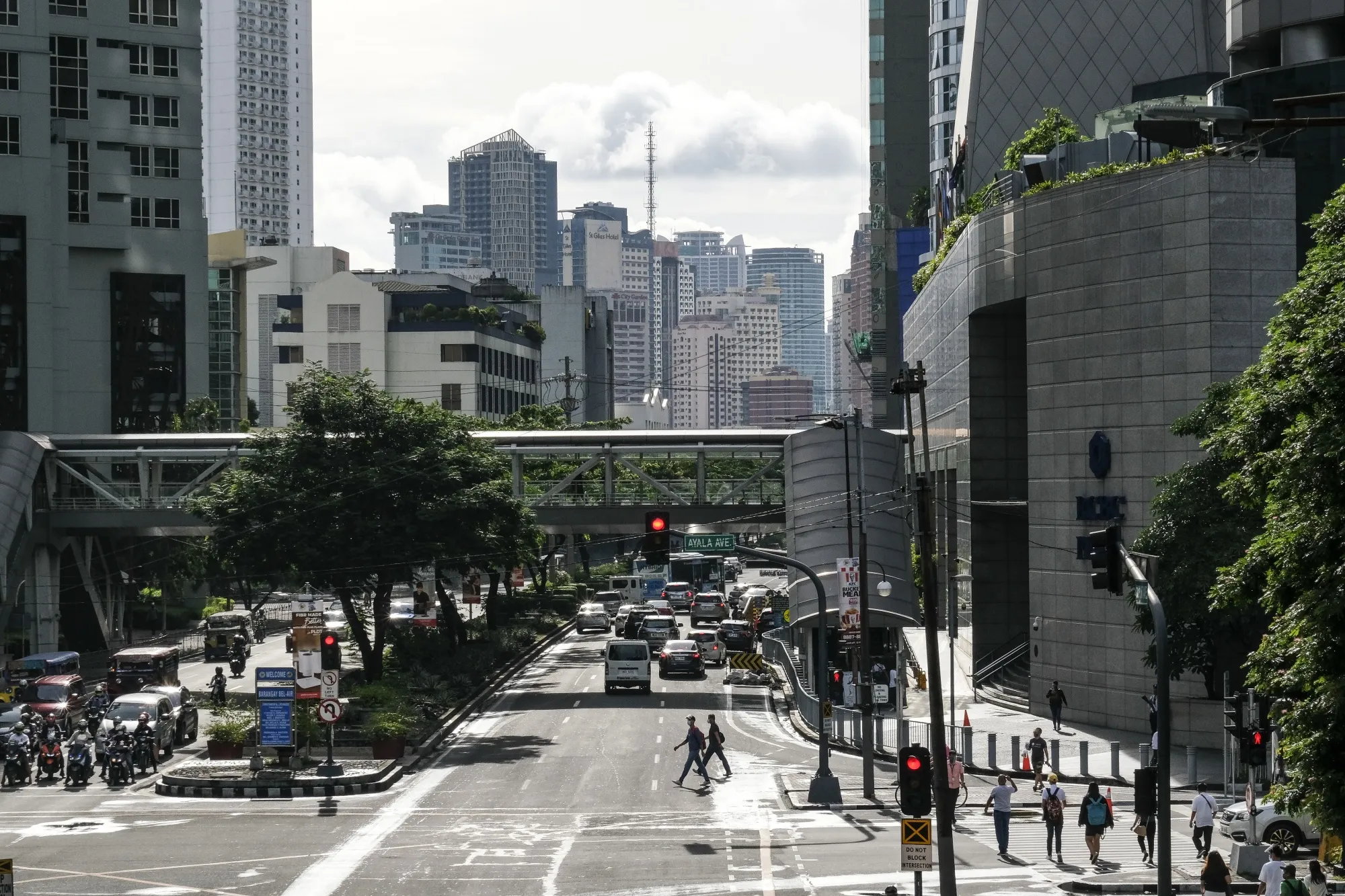 Ayala Avenue in Makati City, Metro Manila, the Philippines.