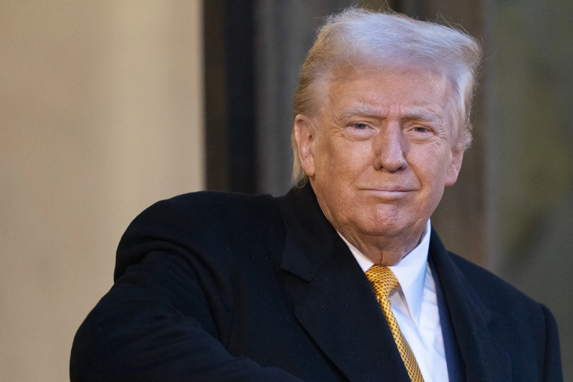 Trump during a visit to Paris on Dec. 7.