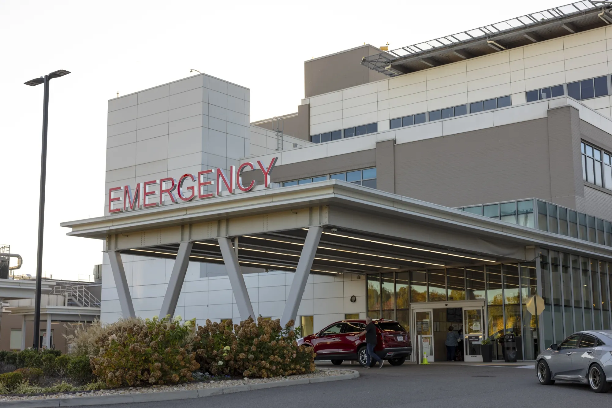 The emergency entrance at Chippenham Hospital.