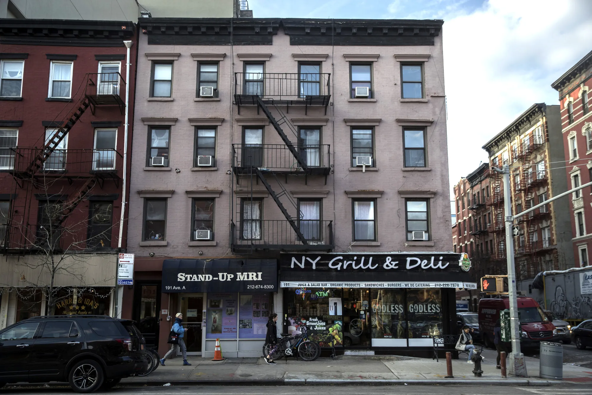 Apartment building in New York.