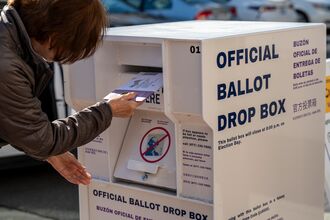 Residents Cast Ballots For US Presidential Election During Early Voting Period In California