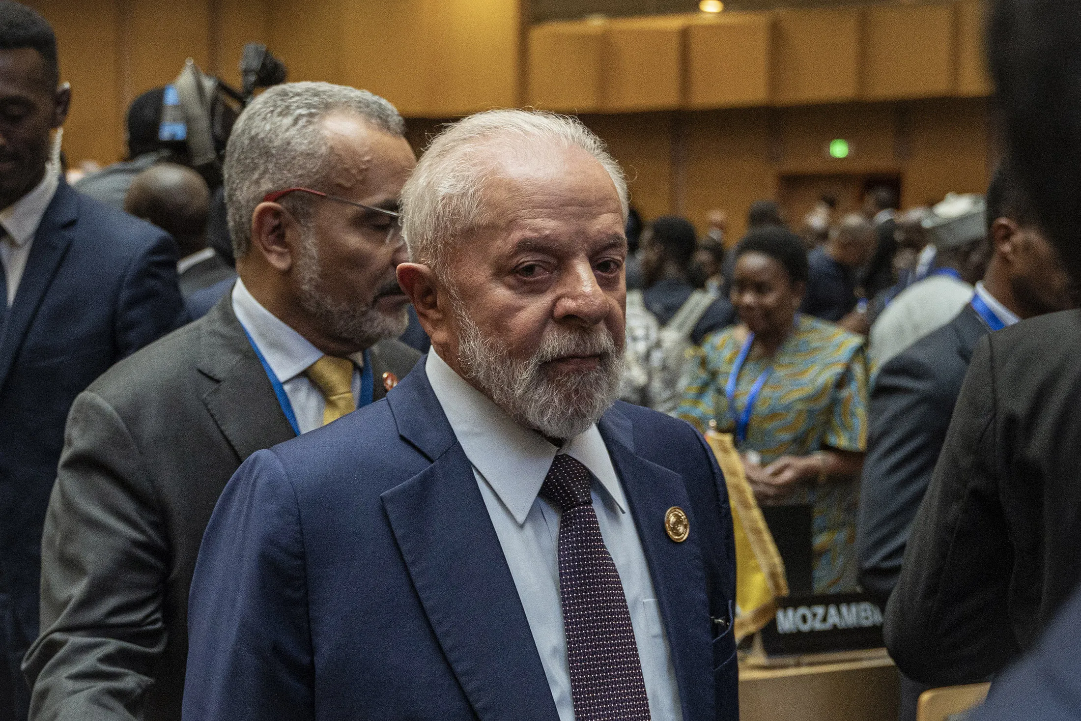 Lula arrives at the 37th Ordinary Session of the Assembly of the African Union (AU) in Addis Ababa on Feb. 17.