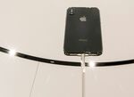 The Apple Inc. iPhone X is displayed during an event at the Steve Jobs Theater in Cupertino, California, U.S., on Tuesday, Sept. 12.