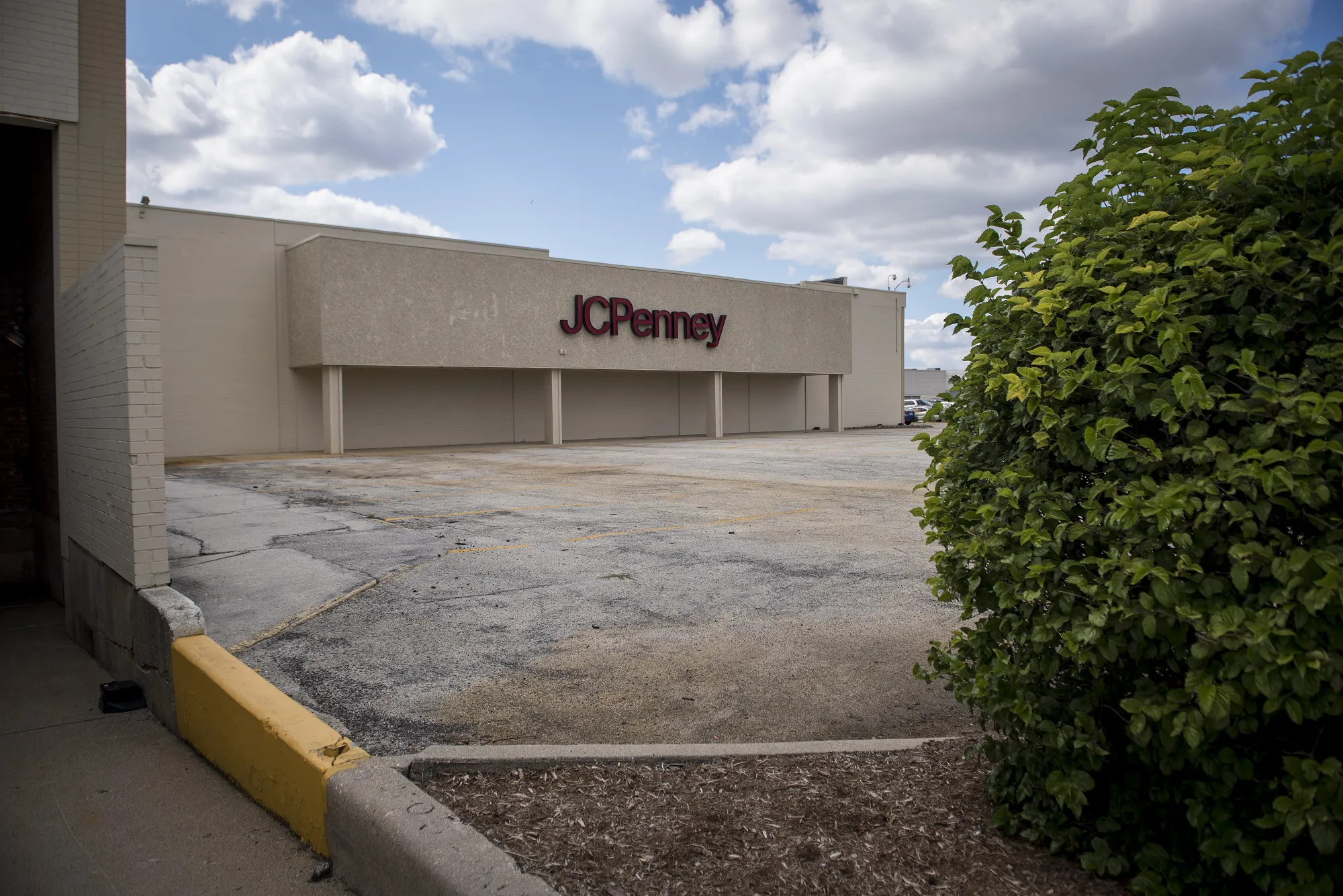 Signage is displayed outside a JC Penney store in Chicago.