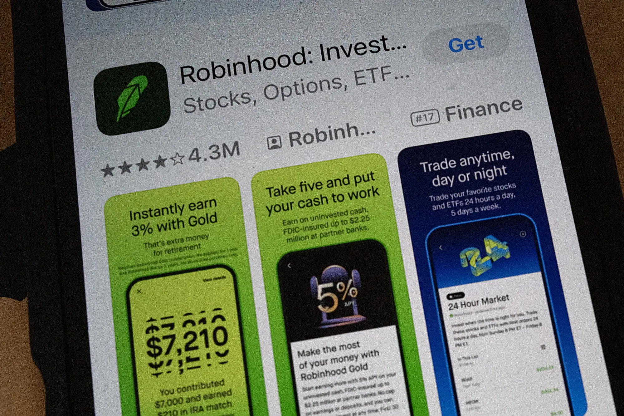 The Robinhood Markets Inc. app.