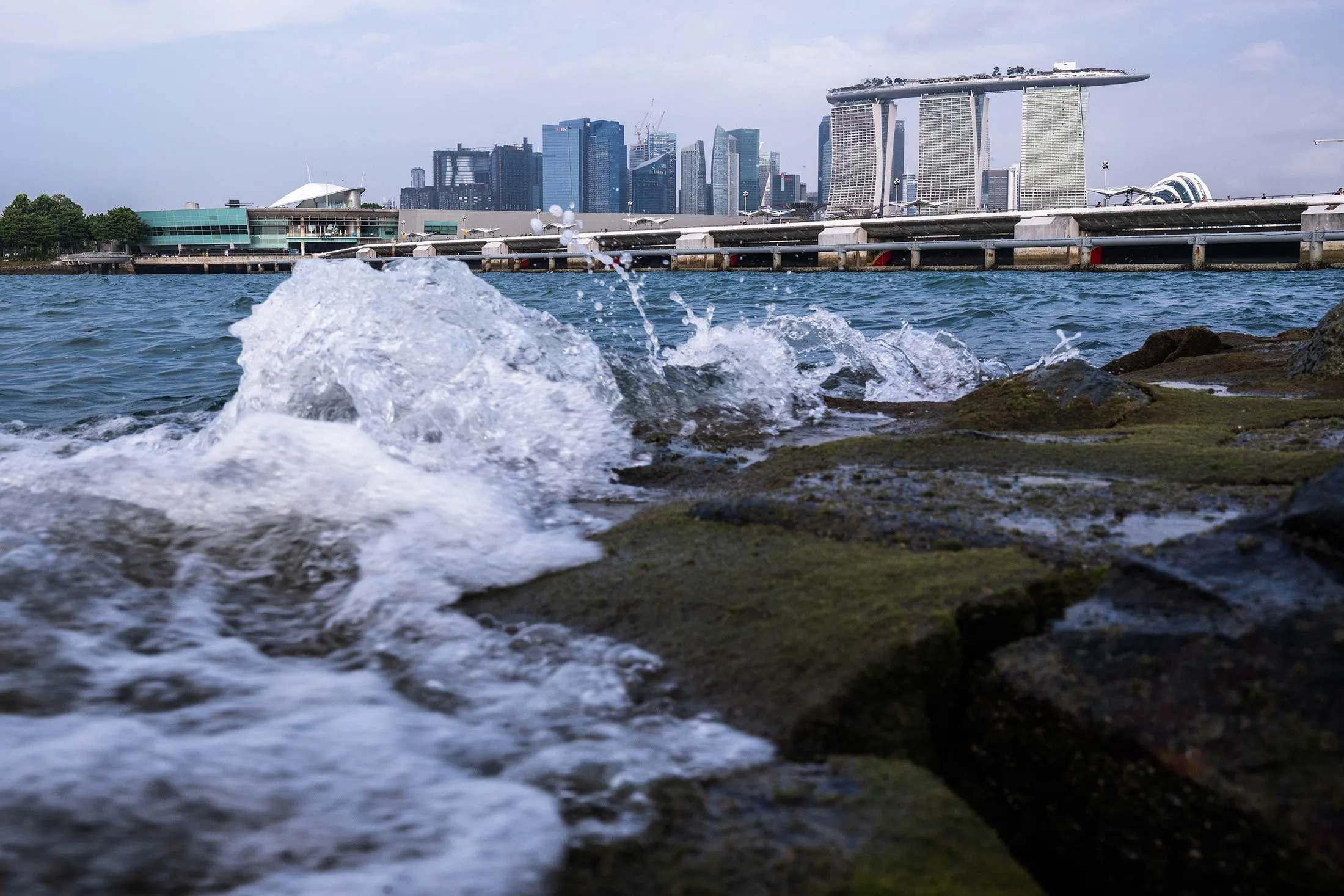 The Marina Barrage, a dam in Singapore.