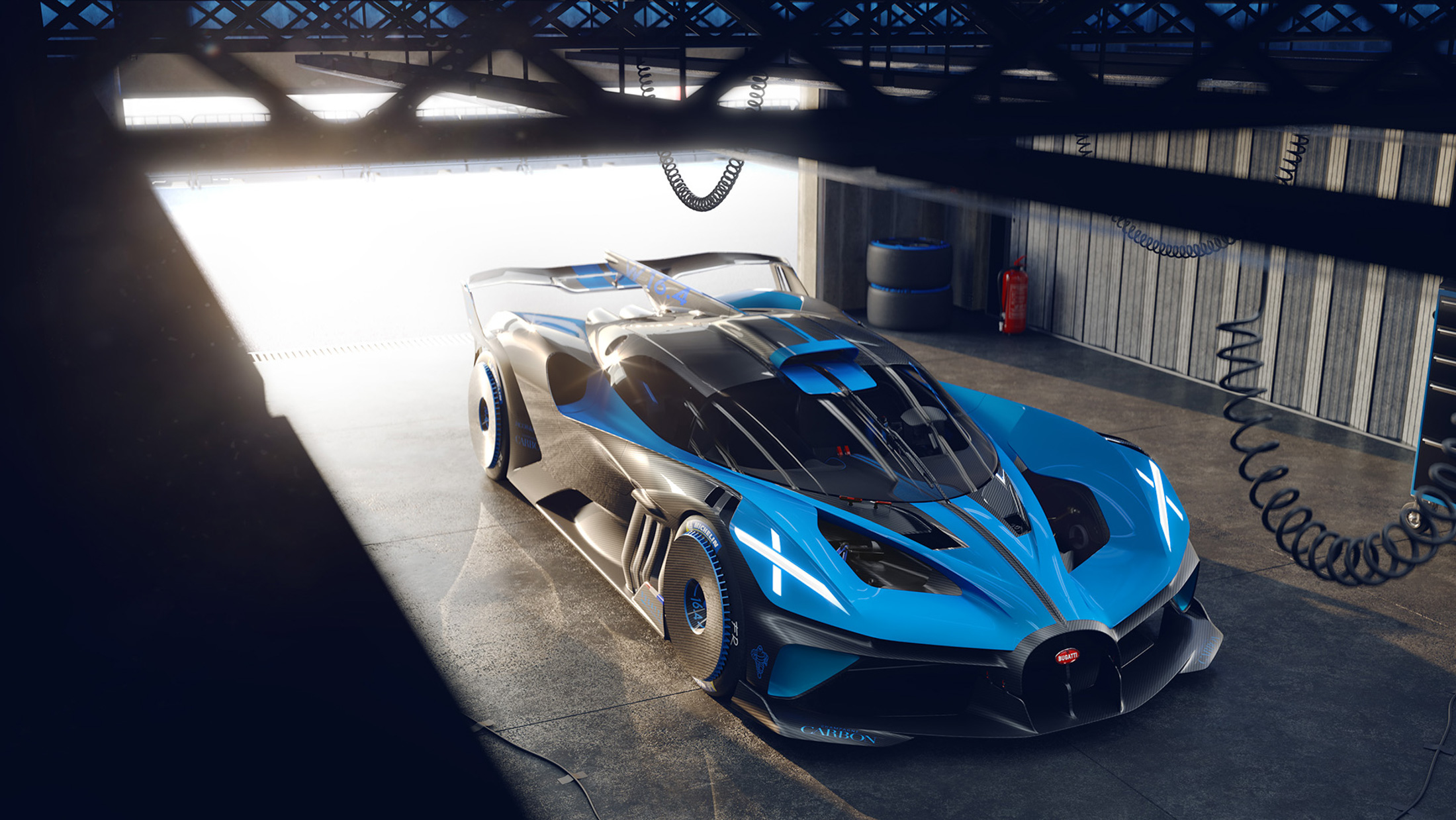 The new Bugatti Bolide (seen in a computer-generated image) is an&nbsp;“experimental study” set for the track.