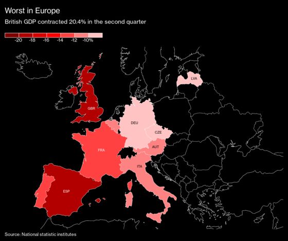 U.K.’s Worst Slump in Europe Raises Pressure to Sustain Rebound