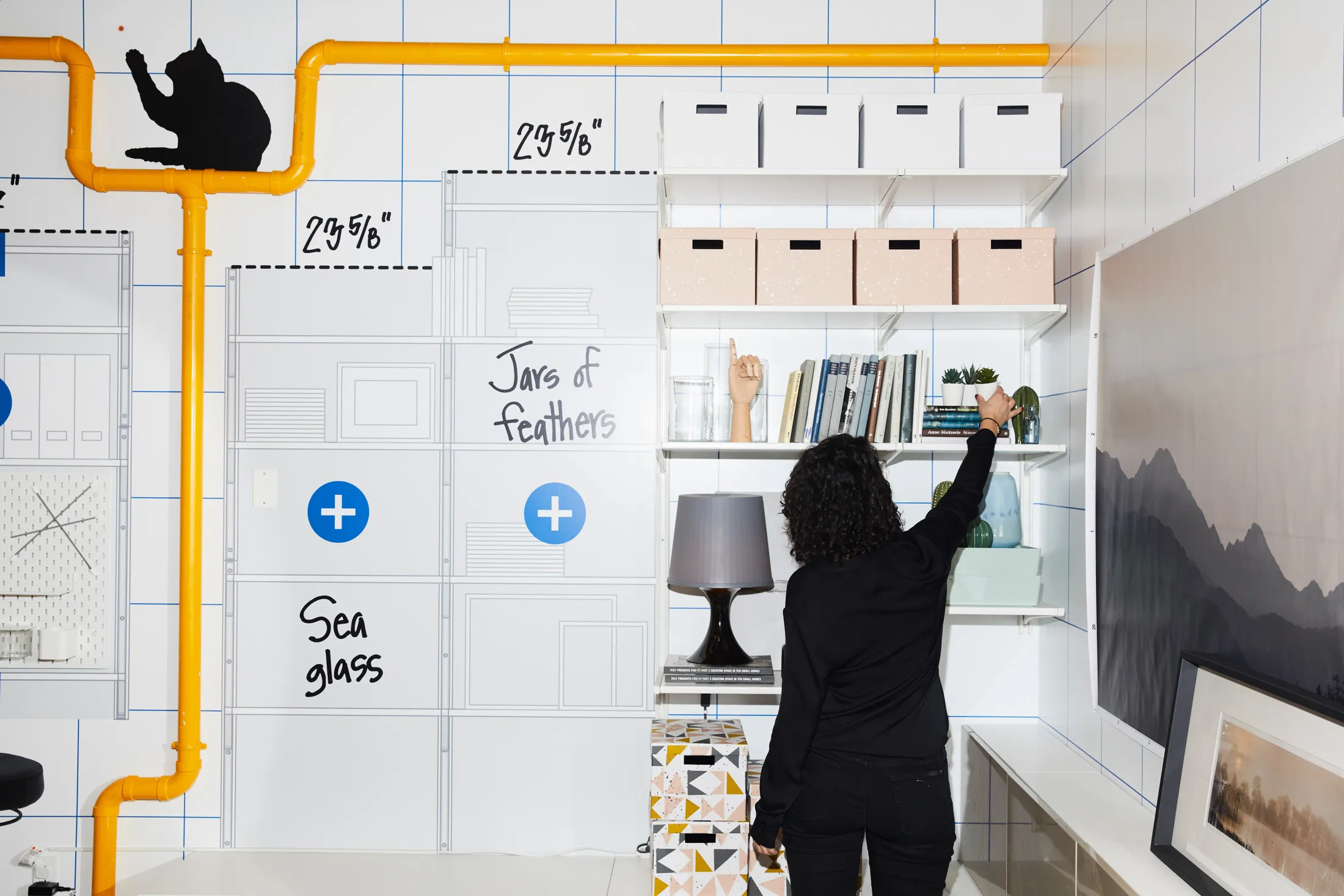 A living room display at the Ikea Planning Studio in New York, on April 9.