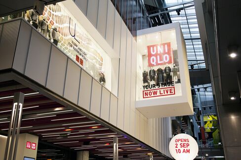 Uniqlo's new flagship store in the Orchard Central shopping mall in Singapore.