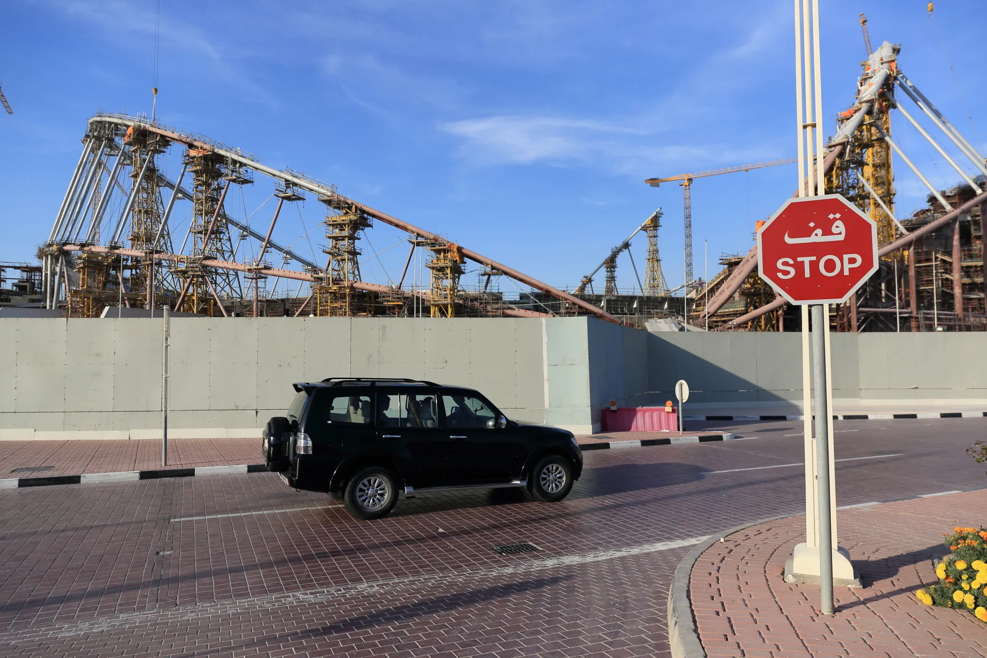Construction and refurbishment of the Khalifa International Stadium in Doha.

