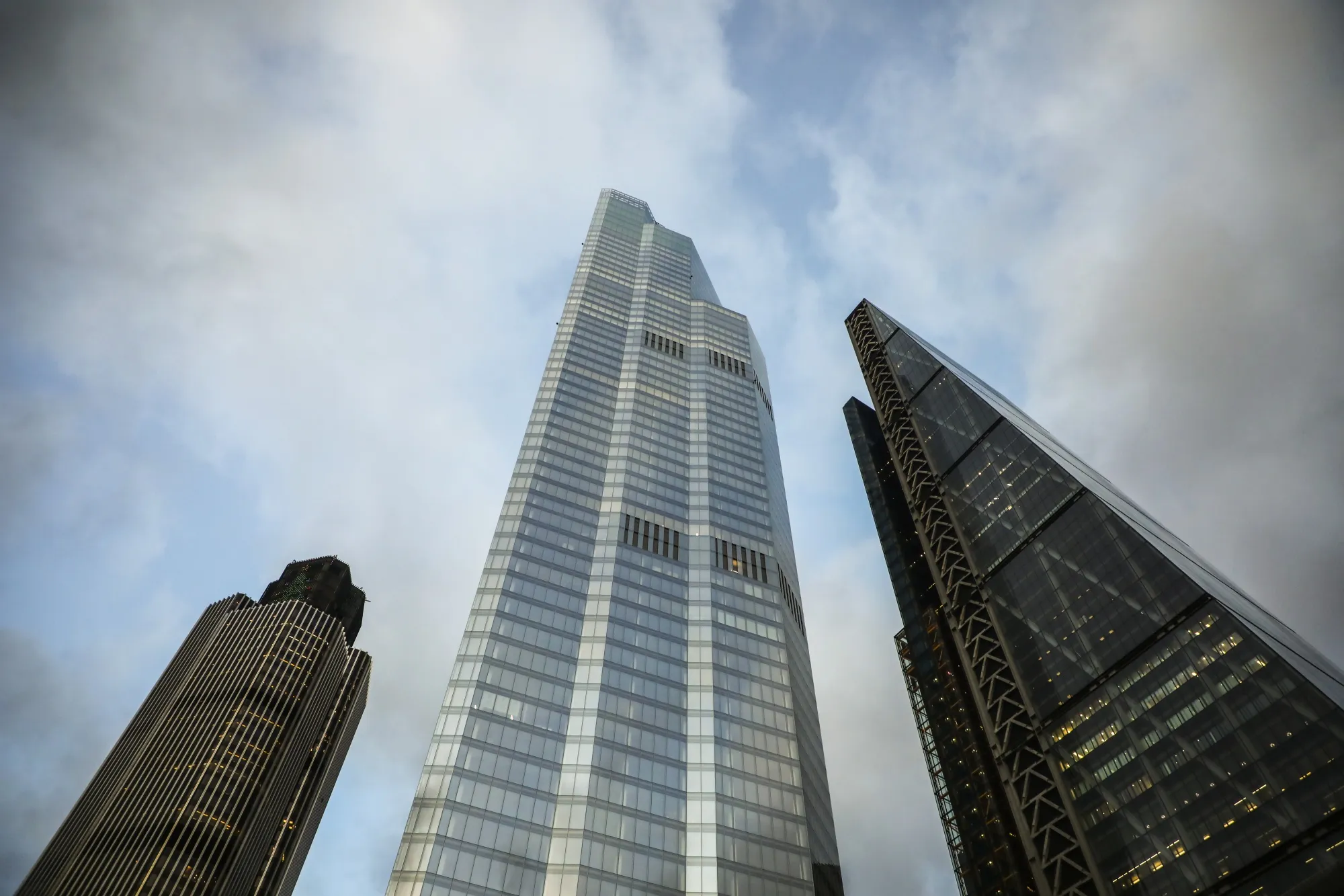 From left, 42 Tower, 22 Bishopsgate and the Leadenhall Building in London.