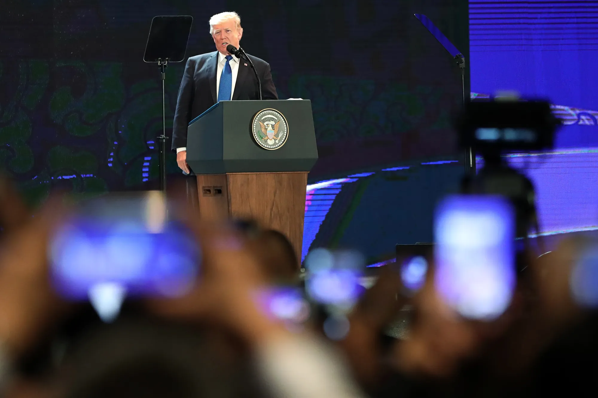Trump speaks at the APEC CEO Summit on Nov. 10.