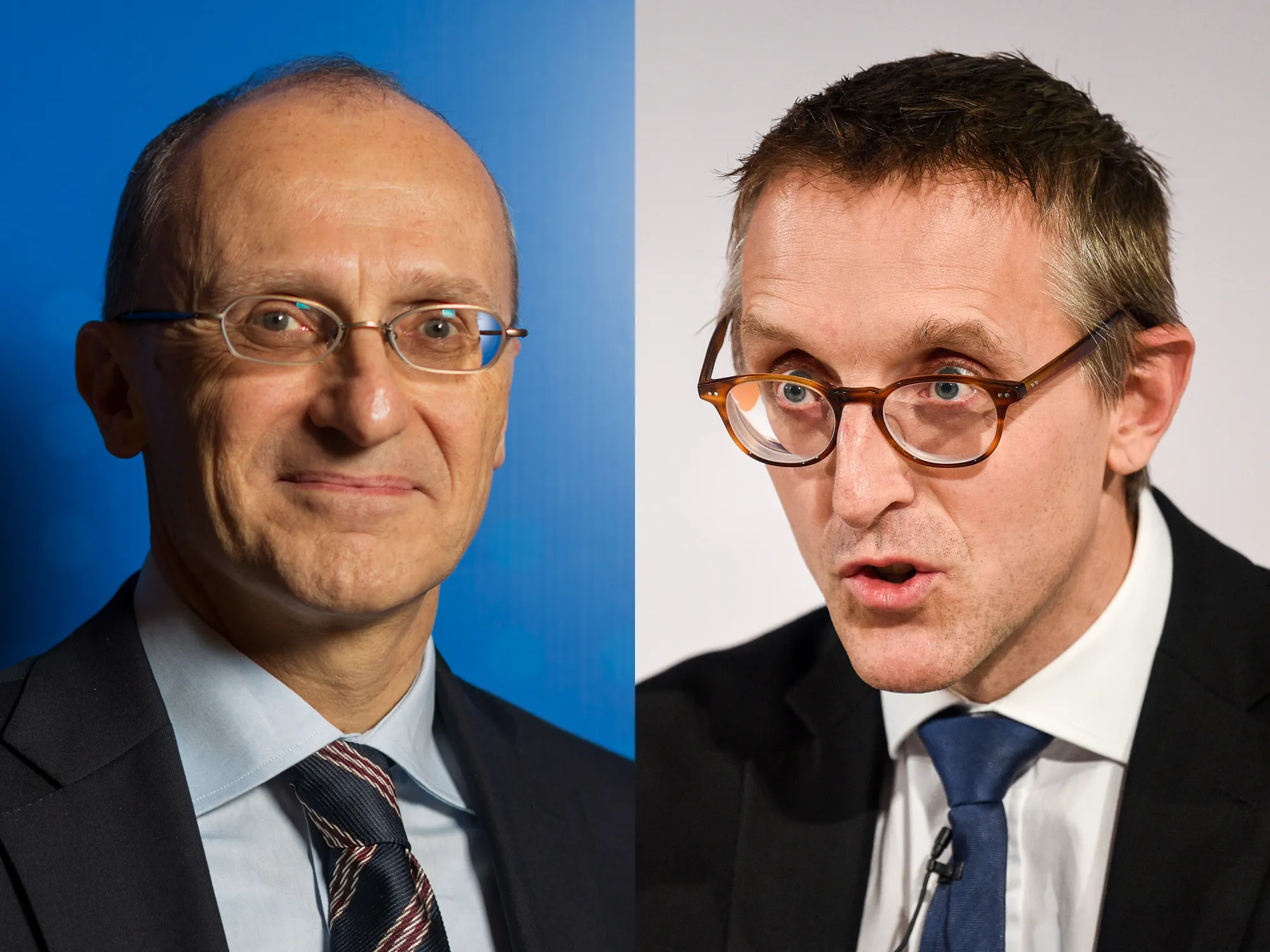Andrea Enria of the ECB&nbsp;and Sam Woods of the BOE.