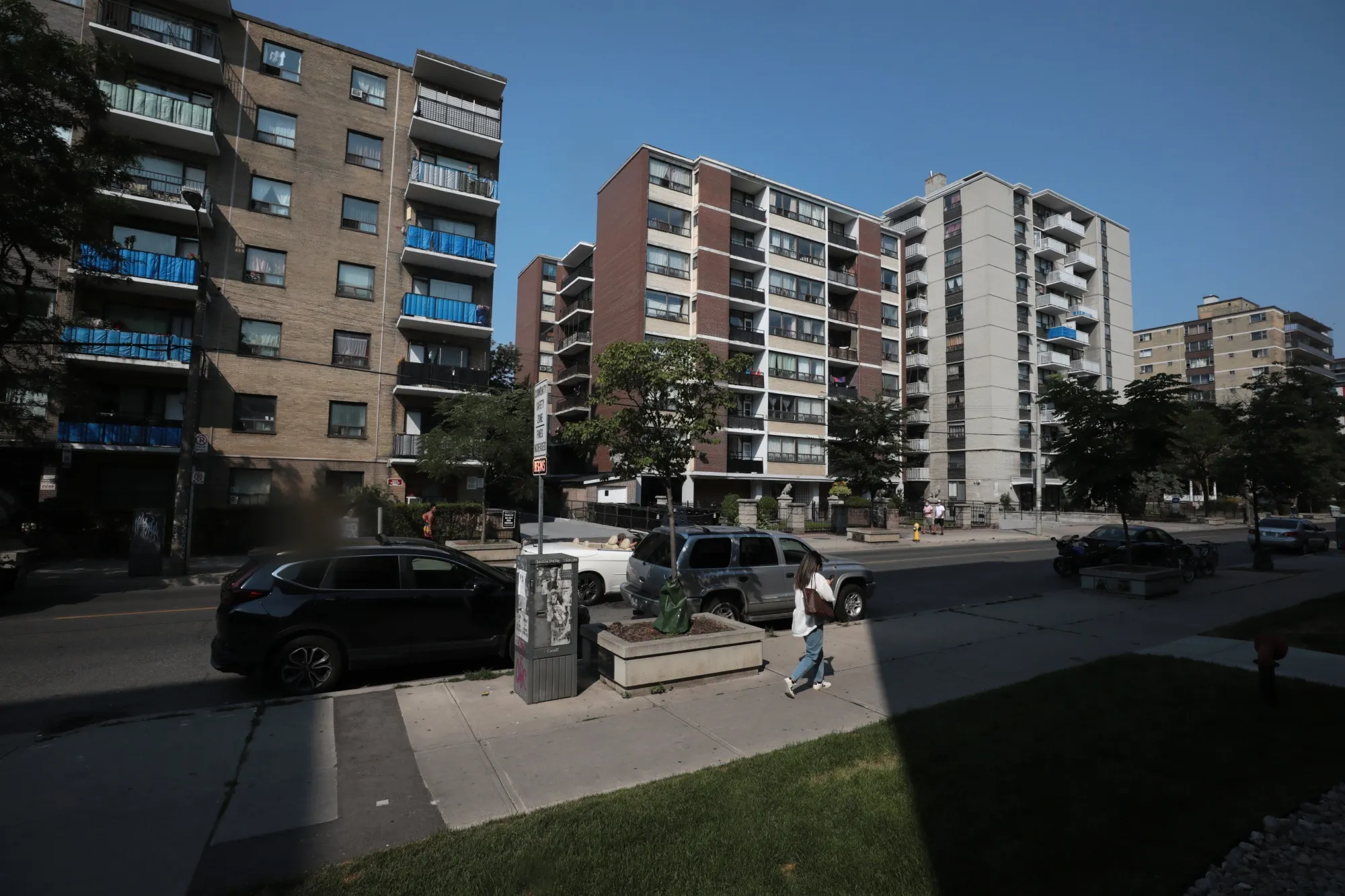 Apartment buildings in the Parkdale neighborhood of Toronto, Canada.&nbsp;