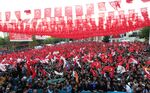 Supporters during a rally as&nbsp;Erdogan visits&nbsp;Gaziantep, Turkey on Nov. 5.
