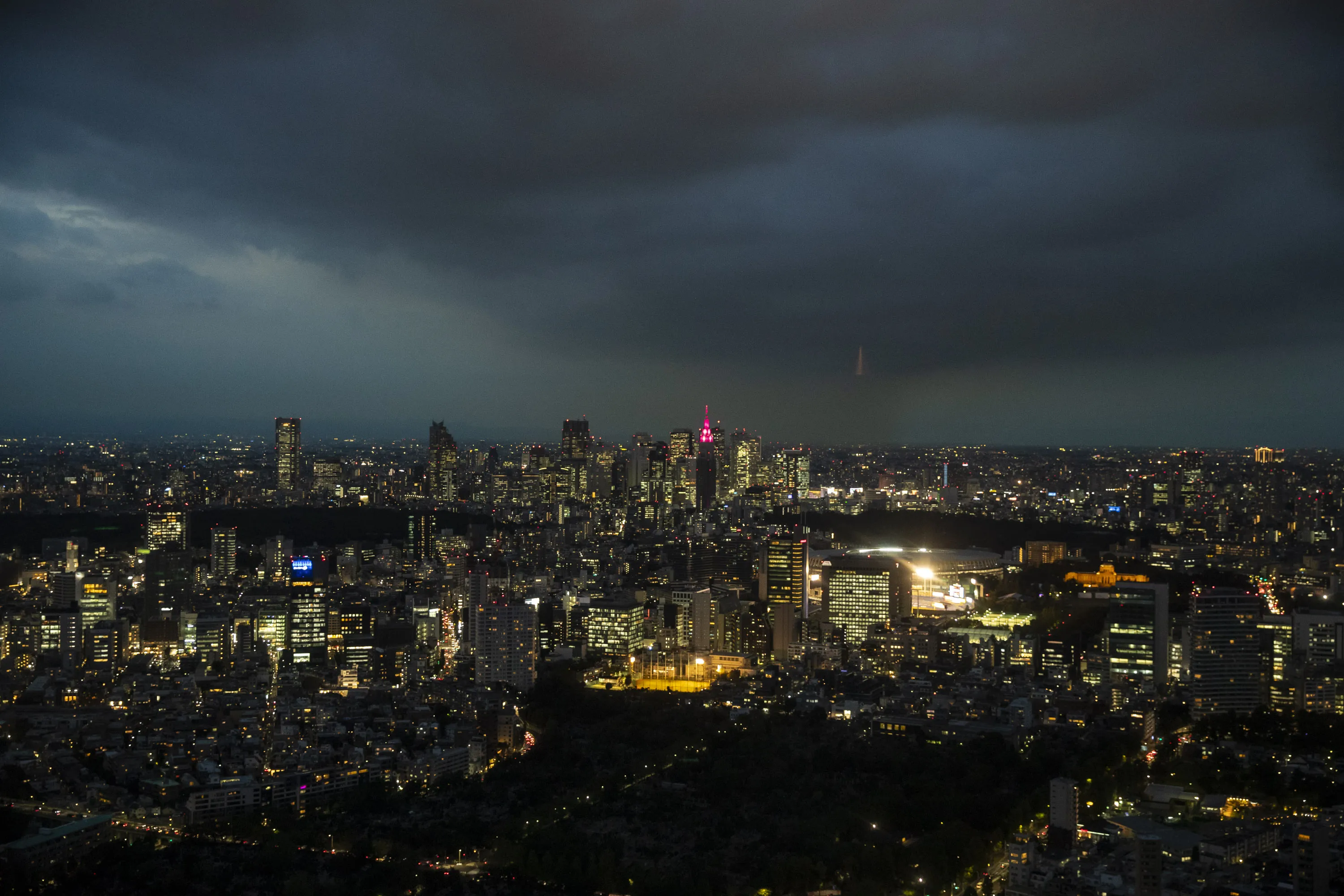 The Tokyo skyline.