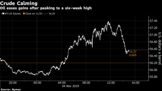 Oil at Highest in a Week on Possible U.S.-China Trade Deal