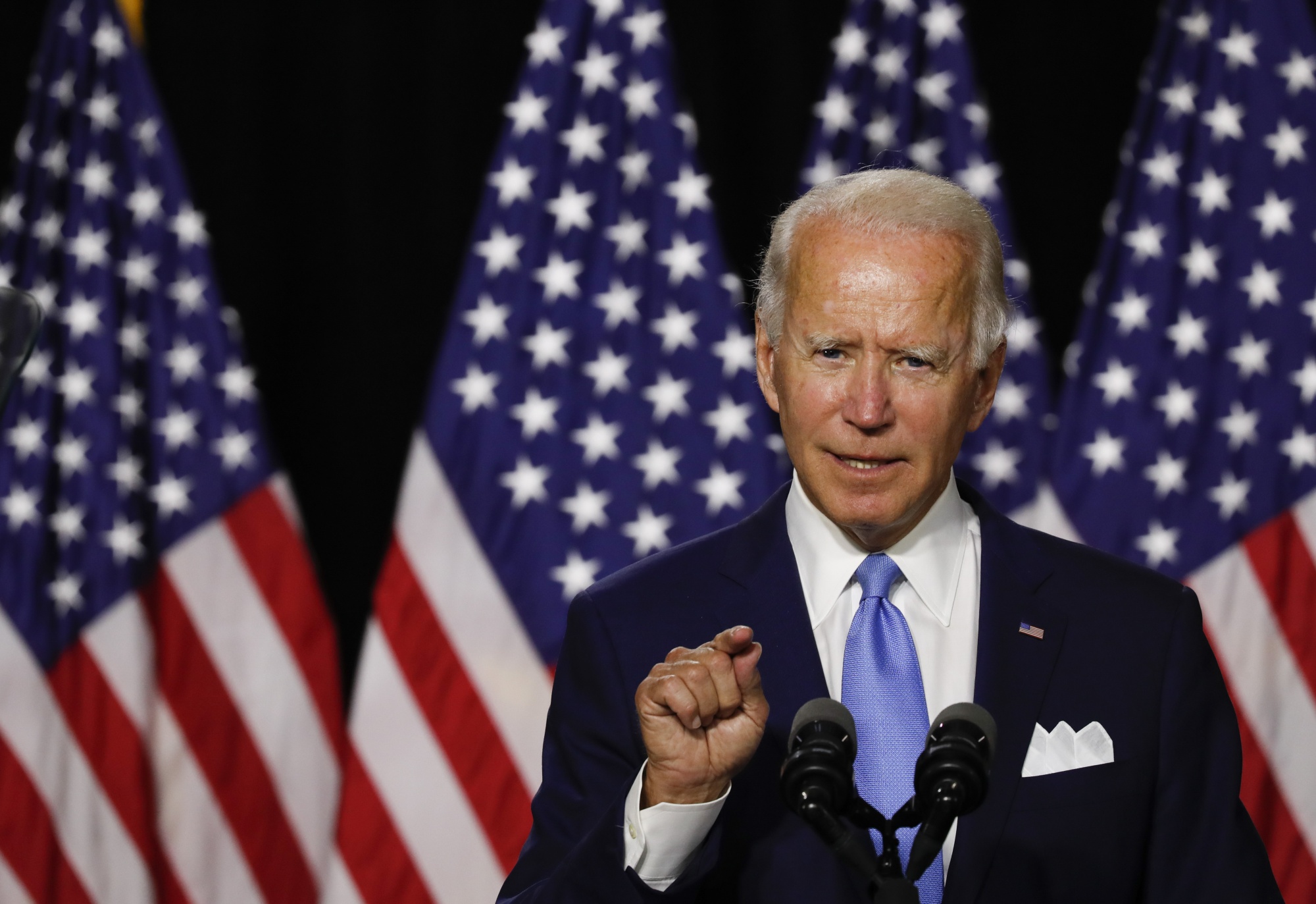 Joe Biden speaks during a campaign event in Wilmington, Delaware, on Aug. 12.