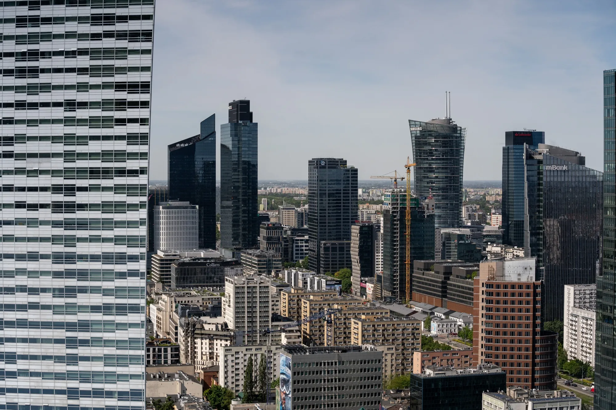 The financial district in Warsaw, Poland.