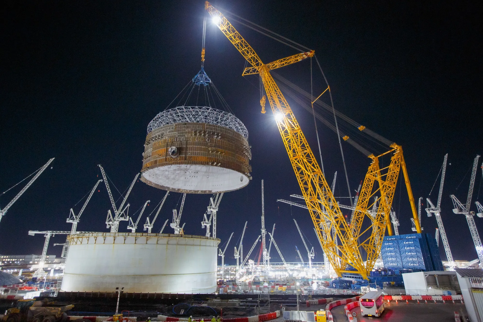 The Hinkley Point C nuclear power station construction site, near Bridgwater, U.K., in December 2020. 